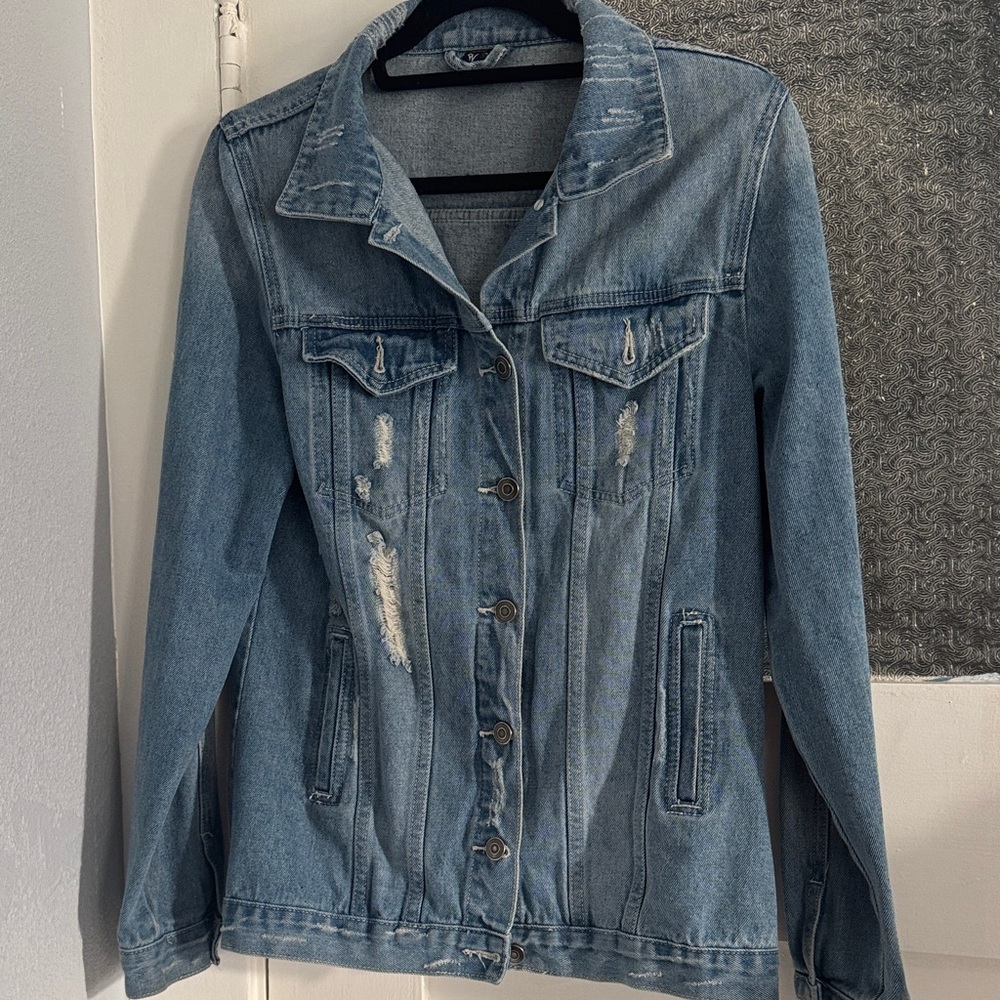 Windsor Light Blue Distressed Jean Jacket